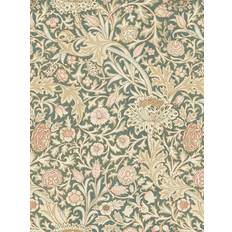 Morris & Co Fabrics Morris & Co Emery Walker's House Trent Dress Fabric Leafy Fabrics Green