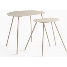 H&M Metal Side Set Beige Nesting Table