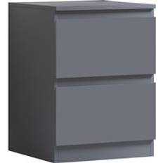 Grey Bedside Tables Fwstyle Dark Grey 2 Drawer Scratch Resistant One Size Bedside Table