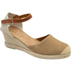 Ravel Rhea Suede Wedge Espadrille Sandals - Beige