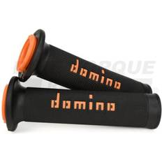 Domino Road Racing Motorcycle Grips - Black/Orange