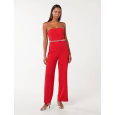 Red Jumpsuits & Overalls Forever New Ari Embellished Jumpsuit - Red