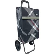 Shopping Trolleys Hampton & Stewart Rectangle Folding Shopping Trolley Black/White Pattern