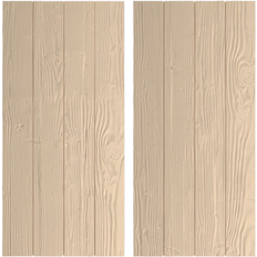 Windows Ekena Millwork 22 W x 28 H Sandblasted Paintable Shutters 2 Pack in Brown Window Shutter