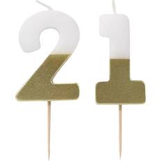 Cake Candles Talking Tables Age 21 Birthday Candles Gold Ombre