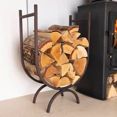 Firewood Baskets Williston Forge Waneta Iron Log Carrier Black 69 H x 47 W x 24 D