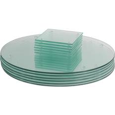 Harbour Housewares Round Glass Placemats & Coasters 30 cm Clear Coaster