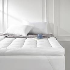 Snuggledown Luxurious Hotel 10cm Topper Extra Thick Plush Comfort Mattress Cover White