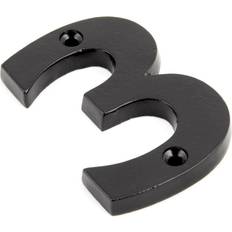 Black Facade Numbers From The Anvil Metal Surface Mount House Number 7.8 cm H x 0.8 cm D