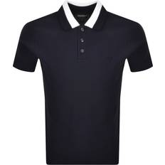Armani Men Polo Shirts Armani Emporio Waffle Polo S/Sleeve - Navy