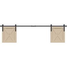 Sliding Doors on sale vidaXL Barn Hardware Kit 200 cm Carbon Steel Sliding Door (x)