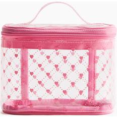White Cosmetic Bags H&M Patterned Boxy Make-up Bag - White