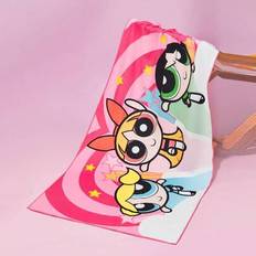 Shein Fashionable Blossom Bubbles Buttercup Heart Printed Ultra-Fine Fiber Beach Bath Towel