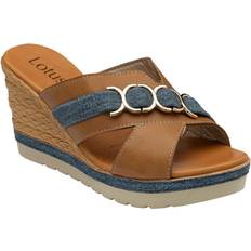 Brown Heeled Sandals Lotus Toscana Wedge Sandals - Tan