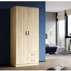 Elegant Modern Beige Wardrobe 77x180cm