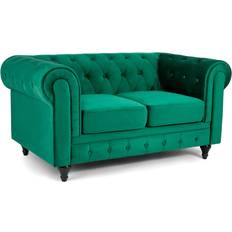 Bravich Bravich Velvet Chesterfield 2 Jade Sofa 160cm 2 Seater