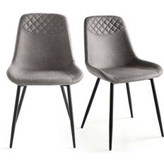 Dunelm Walden Grey Kitchen Chair 88cm 2pcs