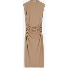 H&M Gerafftes Bodycon-Kleid - Braun