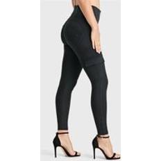 High Waisted 7/8 Length Trousers - Black