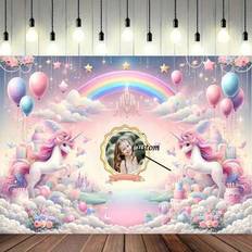 Decals & Wall Decorations Shein Customized Unicorn Birthday Party Banner