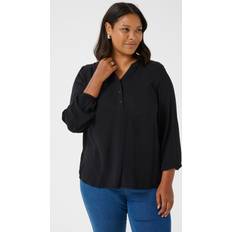 Uld Bluser Kaffe Curve KCmahlena Bluse - Black Deep