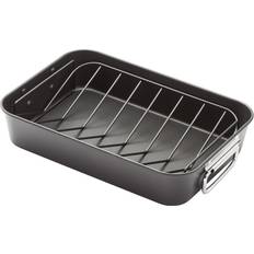 Grey Roasting Pans Stellar Eclipse Non-Stick Aluminised Steel Tin with Roasting Rack - Grey Roasting Pan
