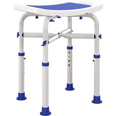 Shower Stools Homcom Adjustable Shower Stool with Foot Pads