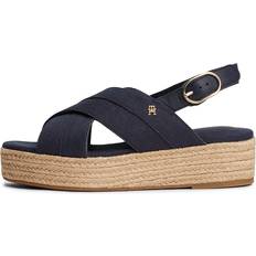 Genbrugsmaterialer Espadrillos Tommy Hilfiger Denim Espadrille Platform Sandal - Blå