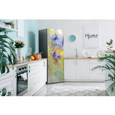Yellow Self-adhesive Decorations Ivy Bronx Colourful Spots Freezer Door Sticker 190cm H X 70cm W Self-adhesive Decoration