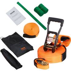 VEVOR 60ft Complete Slackline Kit Orange SCXTJ60YCSBX8AGABV0
