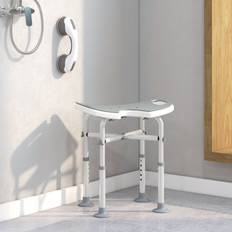 Bathroom Accessories Ivy Bronx Cristoforo Gray Shower Chair Natural 51.5cm H X 48.5cm W X 33cm D