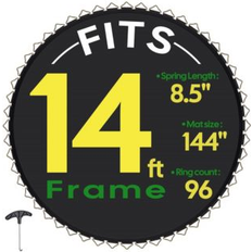 Trampolines Yescom Trampoline Replacement Mat With 96V Ring