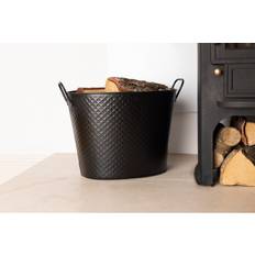 Firewood Baskets ClassicLiving Triplett Iron Log Carrier Black 38 in H x 40 W x 53 d