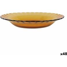 Duralex Picardie Crystal Amber Dyb Tallerkener Ø 23 cm 48 Pakker Flad tallerken 23cm