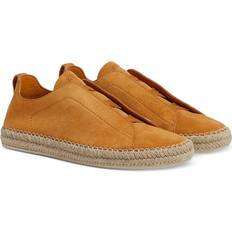 Zegna Espadrilles Zegna Triple Stitch Espadrilles en Veau Velours - Ocre