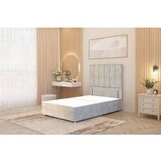 Somnior Austin Divan Base 54 Floor Standing Headboard Plush Velvet Double Continental Bed