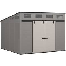Suncast 12-ft x 12-ft Modern Gray Lean-to Resin Storage Shed (Building Area )