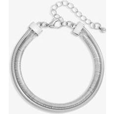 Silver Plated Bracelets Jon Richard Double Row Snake Chain Bracelet - Silver