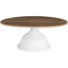 Brown Cake Stands Lily Manor BRIOCHE Metal White 14cm H x 30cm W x 30cm L Cake Stand