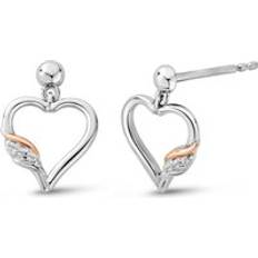 Future Sterling Silver Heart Earrings with Topaz