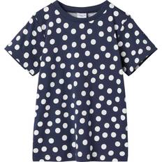 Polarn O. Pyret Tops Children's Clothing Polarn O. Pyret Kids' Organic Cotton Polka Dot T-Shirt - Blue