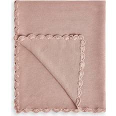 John Lewis Scalloped Cotton Baby Blanket 100 x 80 cm