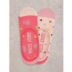 Leopard Socks White Stuff Leopard Print No Show Socks - Pink/Multi