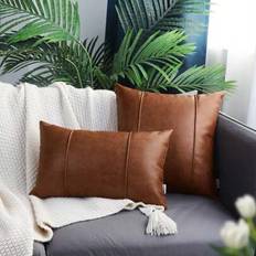 Leather Pillows Shein Leather Pillow 1pc Cushion Cover Brown