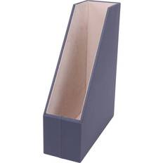 Grey Newspaper Racks Ebern Designs Michou Faux Leather Magazine Holder 25.25 cm W Newspaper Rack