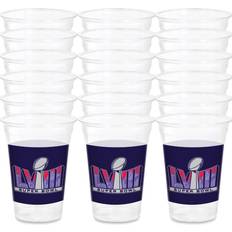 Plastic Cups Amscan Super Bowl LVIII Reusable Multicolor Plastic Cups 16oz Set of 25