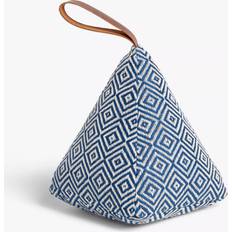 Door Stops John Lewis Pyramid Door Stop with Leather Strap Navy Diamond