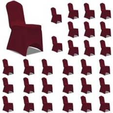 Berkfield Home Stretch Burgundy 30 pcs - Loose Chair Cover Red