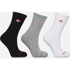 New Balance Strumpor New Balance Patch Logo Socks 3 Pack - White/Grey/Black