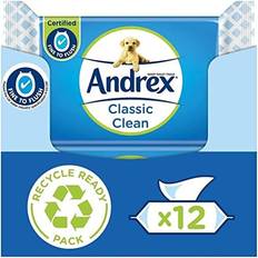 Andrex Classic Clean Washlets Toilet Tissue Wet Wipes with Micellar Water